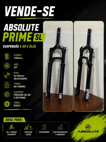 SUSPENSÃO - ABSOLUTE PRIME SL (travada porém barata pra consertar)