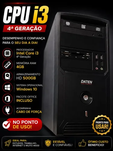 PC i3 | Para estudos - pesquisas