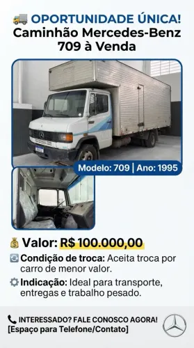 709 Mercedes baú 5 metros