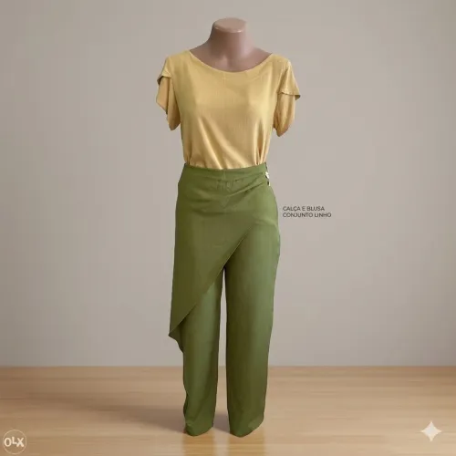 Calça Morena + Blusa Azul Limão