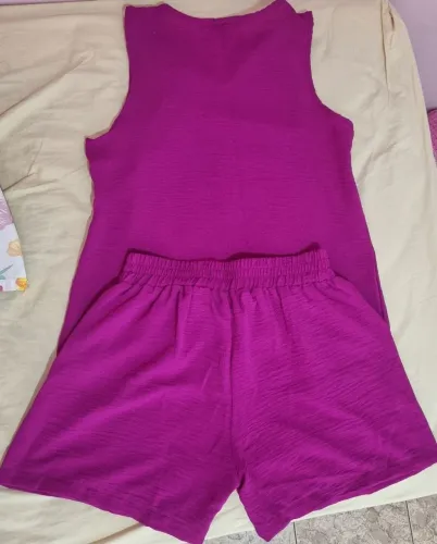 Conjunto Feminino Regata e Shorts Marsala G