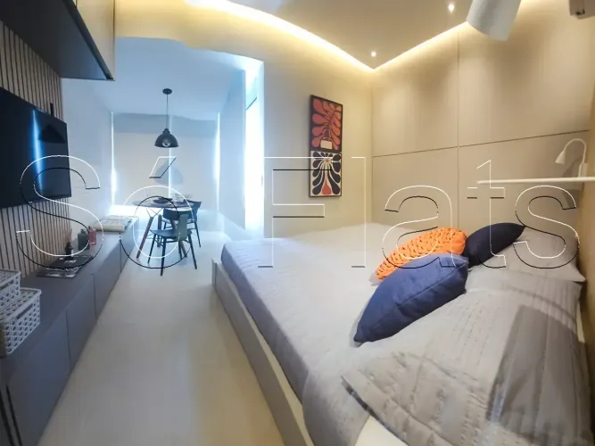 Ao Lado da Paulista | Studio Mobiliado com Varanda e Lazer Completo nos Jardins