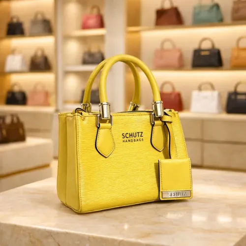 Bolsa Feminina Estilo Schutz Handbag com Alça de Mão e Tiracolo