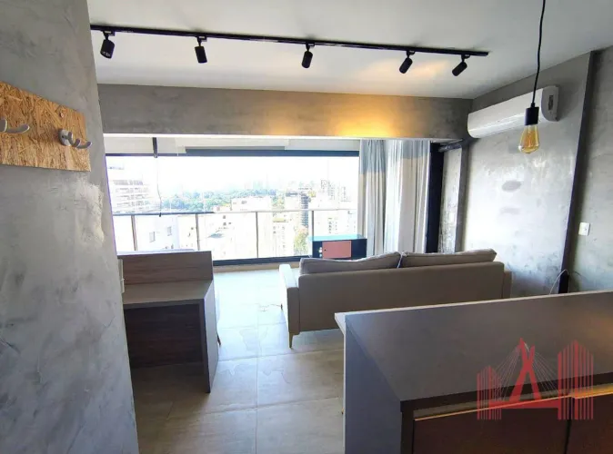 Studio MOBILIADO para Locação com 1 dormitório, 1 vaga de garagem, com 39 m² - Vila Nova C
