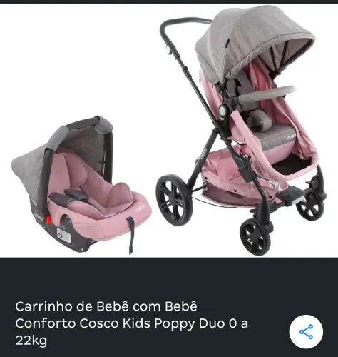 Carrinho de bebê e bebê conforto 