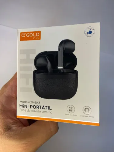 Fone de Ouvido Bluetooth FN-BK3 Wireless A?Gold Plus preto an2