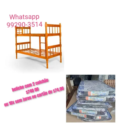 Beliche alojamento com 2 colchão novo ### 10x sem juros no cartão
