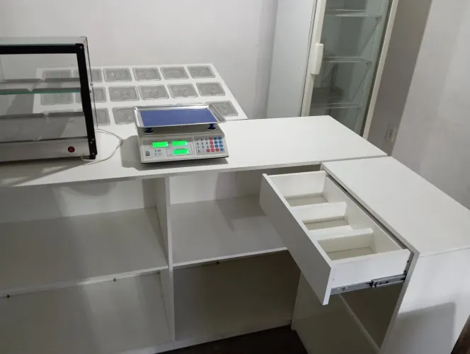 Balcão atendimento e Expositor de Condimentos para açaiteria e comércio 