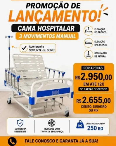 Cama hospitalar com elevação ZERO CX