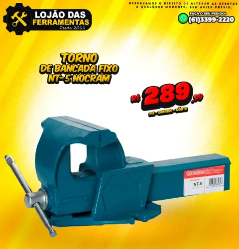 Torno de Bancada Fixo NT-5 Nocram