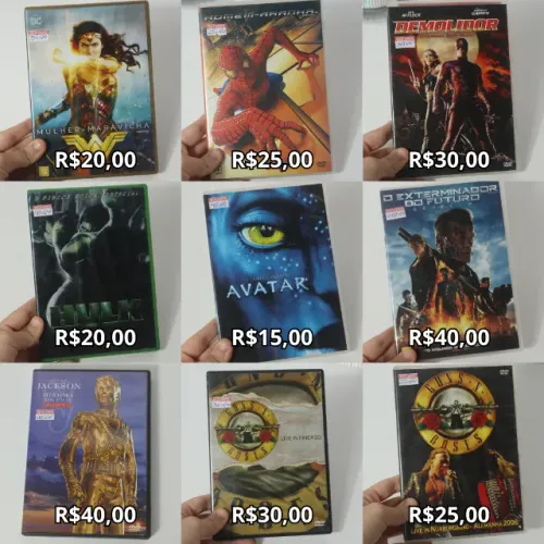 DVD Filmes de Heróis, Ação, Suspense, Comédia e Outros