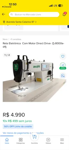 Máquina de costura industrial (único dono )