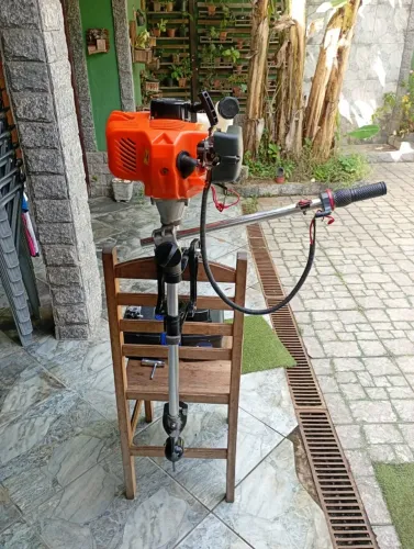 Motor Roçadeira 65cc 3Hp 1200 RPM 2 Tempos Eixo Vertical NAKASAKI + Rabeta e mais Peças