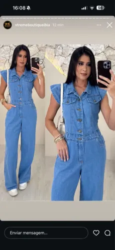 Macacão longo jeans