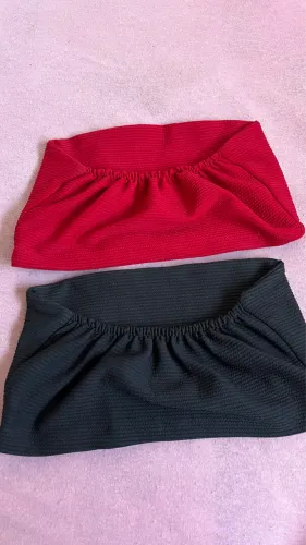 Combo Top vermelho e preto