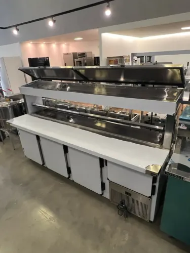 Condimentadora dupla para pizzaria 2.50m total inox - nova - pronta entrega