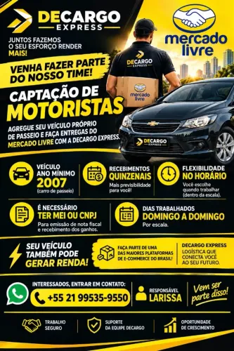 AGREGAMOS VEÍCULOS PASSEIO CAT.B - DUQUE DE CAXIAS
