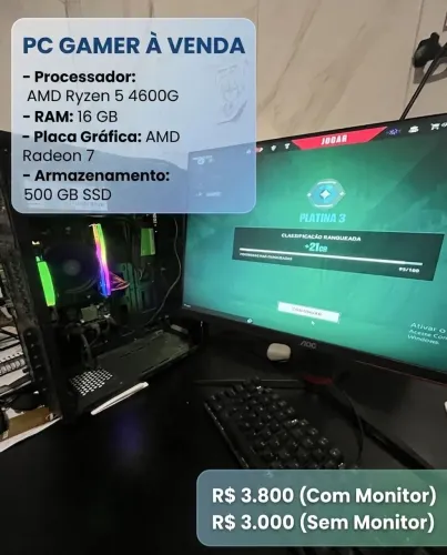 VENDO SETUP GAMER COMPLETO