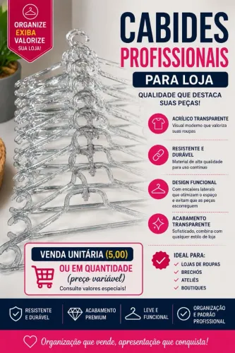 CABIDES PROFISSIONAIS PARA LOJA - ALTA QUALIDADE