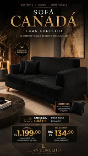 Sofá Canadá luxo novo e embalados disp