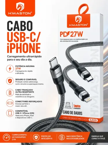 Cabo USB-C iphone