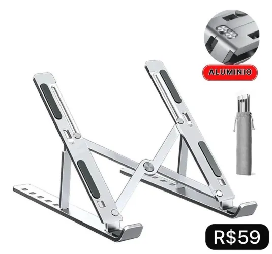 Suporte De Alumínio Para Notebook - Produto Novo