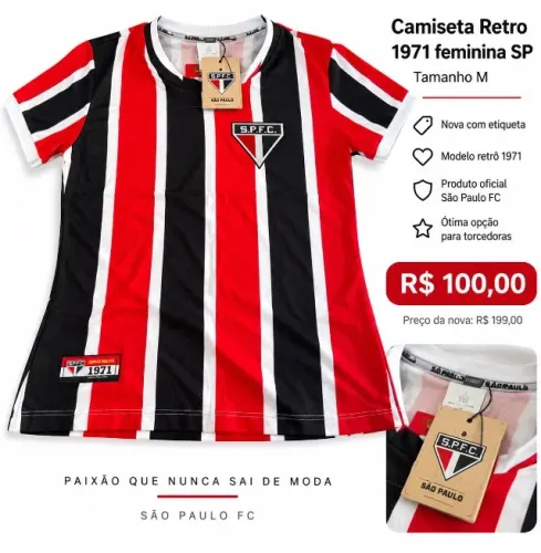 Camisesta São Paulo Feminina NOVA
