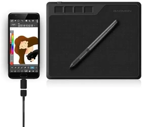 Tablet Mesa digitalizadora Gaomon S620 black PC caneta digital