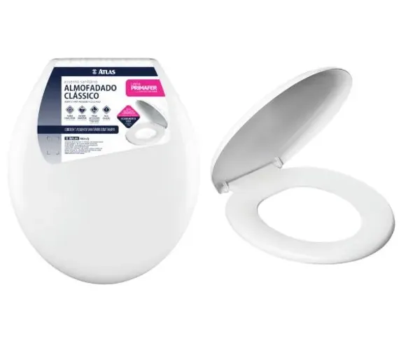 ASSENTO ALMOFADADO OVAL BRANCO - (OFERTA VALIDA ATE 06/08/26)