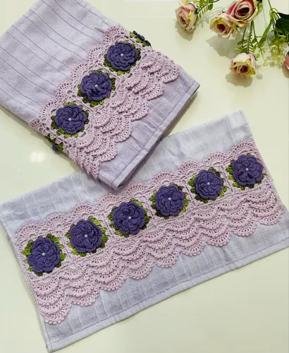 Kit de toalhas banho e lavabo jardim lavanda ?
