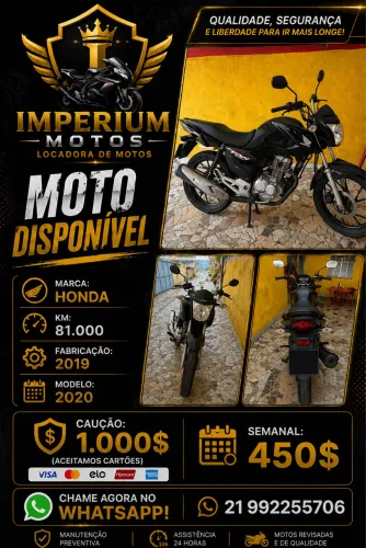 Alugue sua moto, sem burocracia