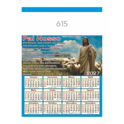 Calendários, folhinhas personalizadas 2027 para sum empresa