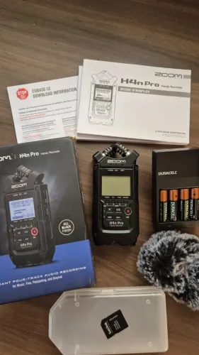Gravador Profissional Zoom H4n Pro + Kit Completo