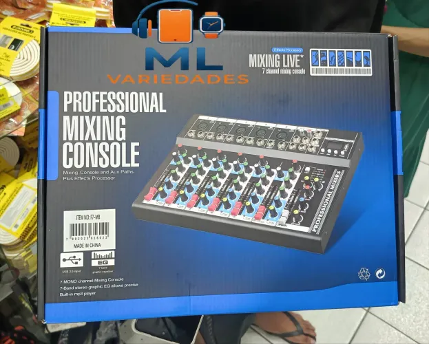 Mesa de som profissional 7 canais PROMOÇÃO