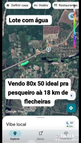 Vendo terreno pra pesqueiro