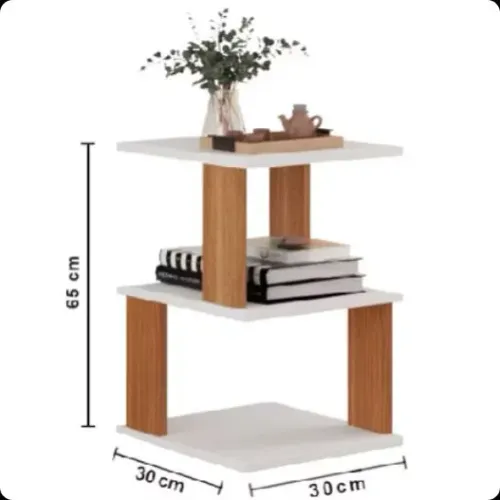 Mesa Lateral E Canto De Sofá Mesinha Apoio Aparador Sala Cabeceira Quarto MVD Móveis