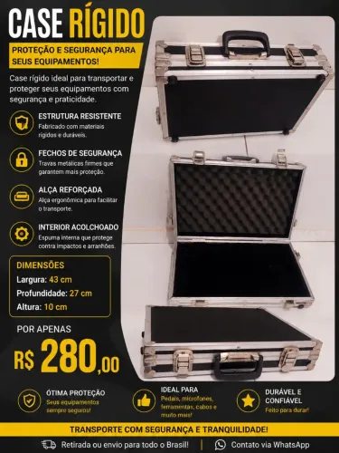Case rígido pra pedais