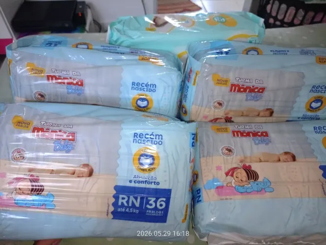 5 fraldas RN pro seu bebê novas 