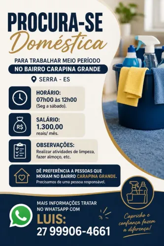 Procura-se doméstica 