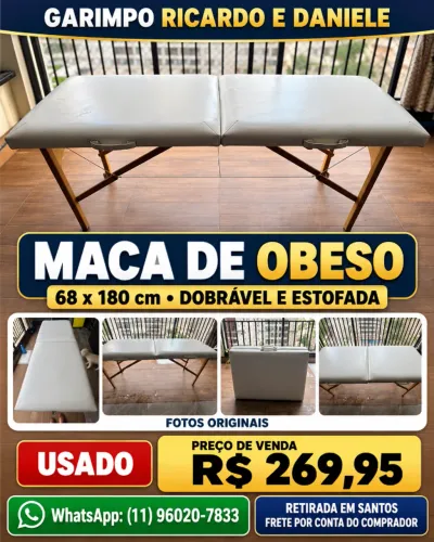 Maca Dobrável Estofada 68 x 180 cm