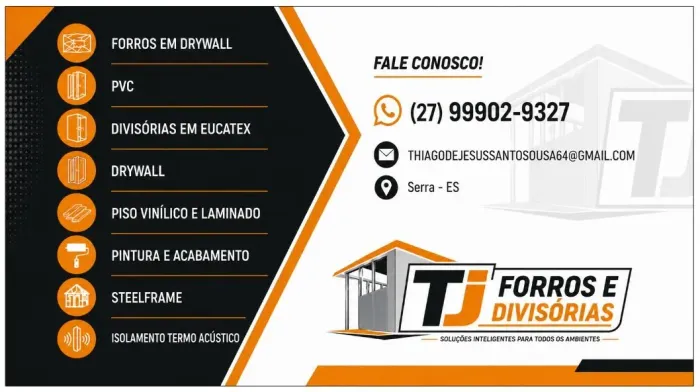 TJ forros e divisórias drywall
