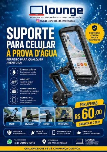Suporte para celular a prova d'água