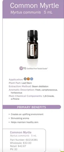 óleo essencial doterra common myrtle 5ml