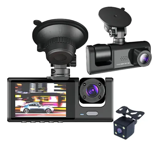 Instalação de Câmera de Segurança Automotiva Universal HD Grava Interno e Exerno