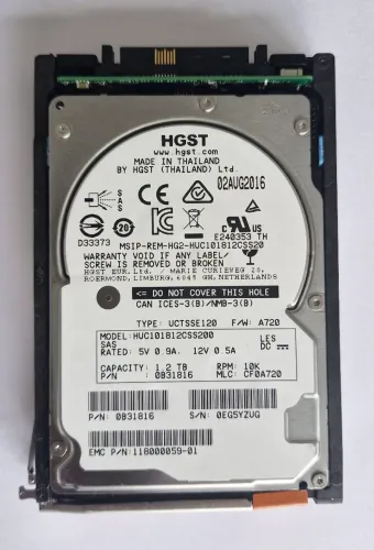 HD EMC SAS 1.2TB 2.5 P/N 005051469 11800059-01