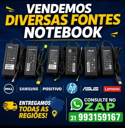 Fontes diversas para Tv, monitor, notebooks e tablets, novas e usadas com garantia