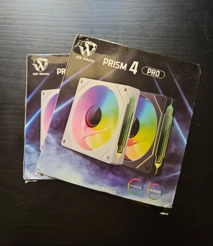 Kit 2x Cooler Fan ICE Whale Prism 4 PRO Branca 120mm ARGB (Novas/Na Caixa)