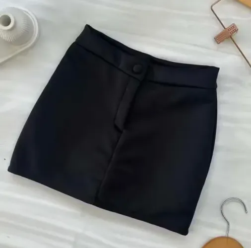 Short saia alfaiataria neoprene 