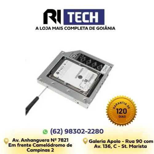 Adaptador Caddy Segundo Hd-ssd Sata P/ Notebook Drive 9,5mm