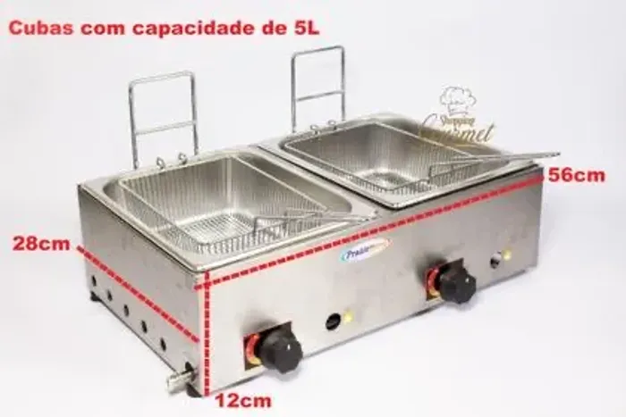 Fritadeira a gás 2 Cubas 5l